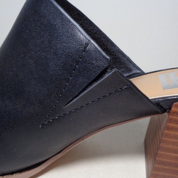 DOLCE VITA Women's New In Box Nero Black & Brown Leather Heel Mules Size 8.5 - Picture 9 of 15